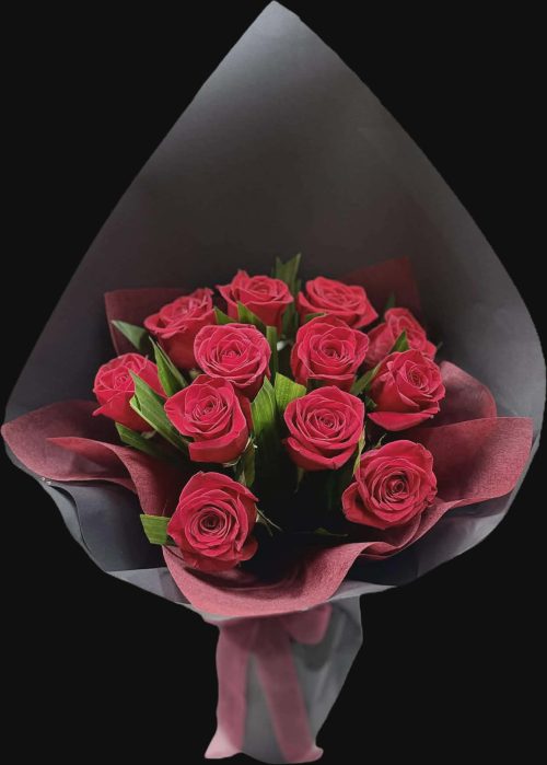12 Red Roses, classic dozen bouquet